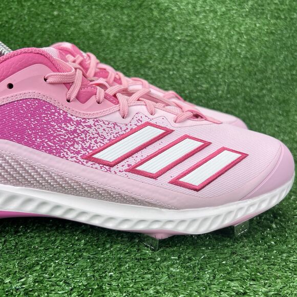 Adidas Icon Bounce 6 Baseball Cleats Men's 13.5 Mother’s Day Pink GZ0443 Metal - Picture 5 of 17
